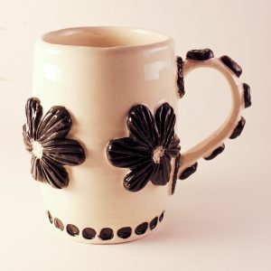 Flower & Spiral Mug - SOLD