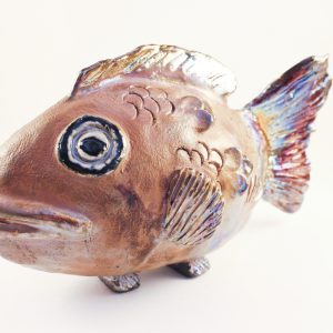 Sculpture Fish #3 - Raku Fired