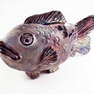 Sculpture Fish #4 - Raku Fired