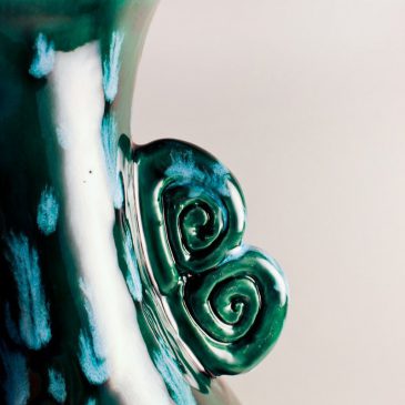 Vase with Emerald Crystal Glazing