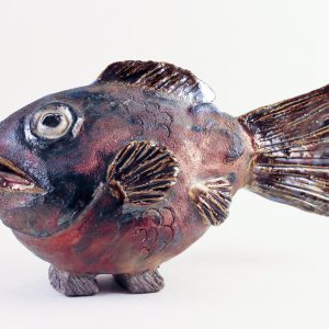 Sculpture Fish #1 - Raku Fired